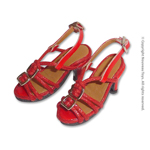 Shoes Series - Red Straps High Heel Shoes